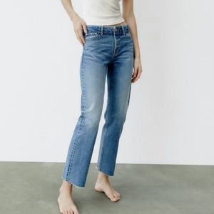 NWT Zara TRF midrise straight leg jeans